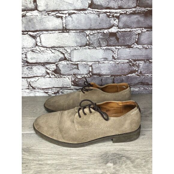 Experience Taupe Suede Leather Oxfords Cap Toe Casual Shoes Men’s Sz 42EU/9M US - Picture 10 of 16